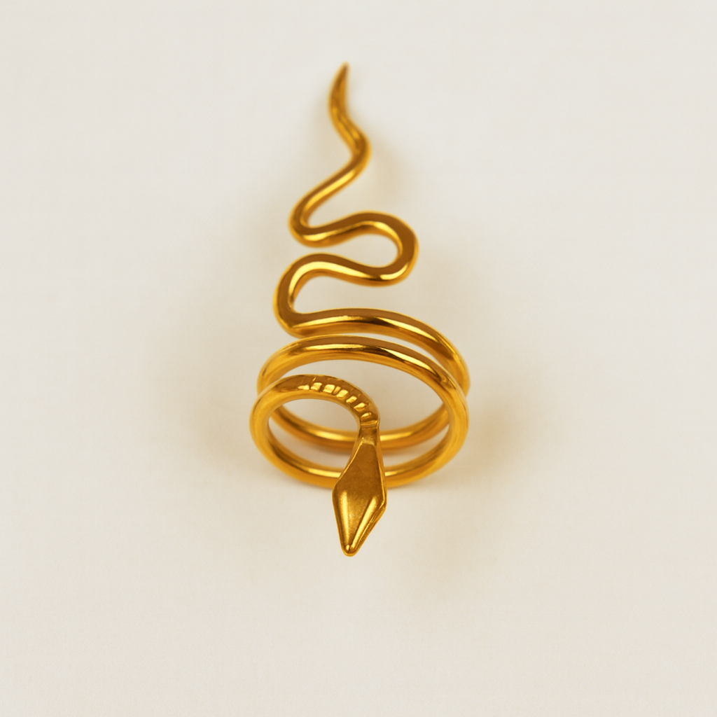 Serpent 18k Gold Adjustable Ring